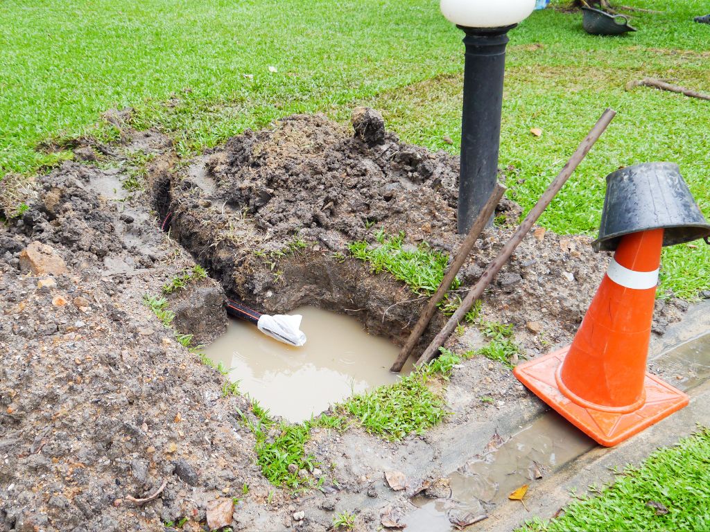 Replacing Burst Water Pipe